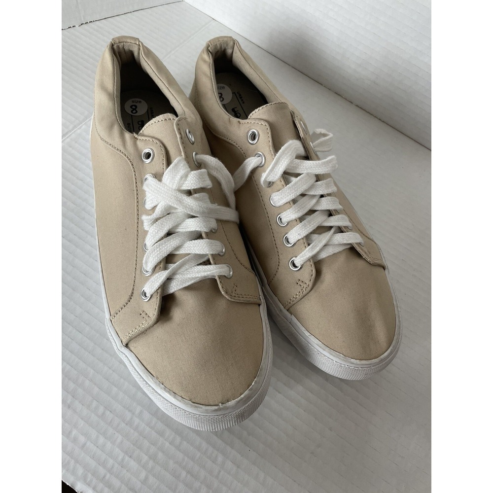 Urban Outfitters Size 8 Khaki Ortholite Canvas Lace Up Mens Sneakers - Picture 2 of 11